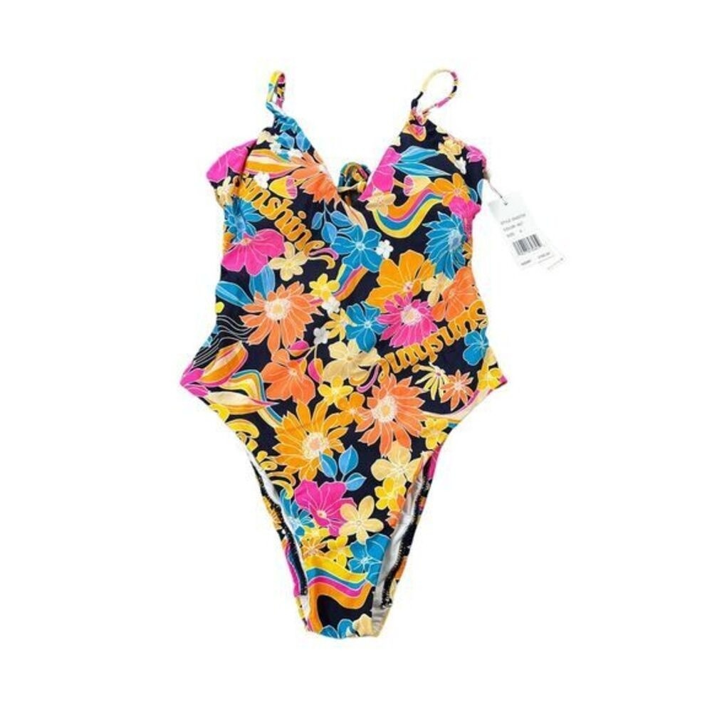 Sunshine 79 Women's Floral One Piece Swimsuit Size‎ 4 NWT